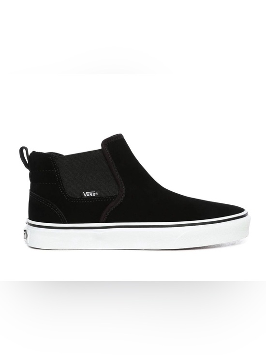 Vans Shoes - Vans Asher Mid suede Black mid height slip-ons excellent condition W 8.5